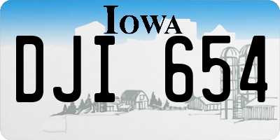 IA license plate DJI654