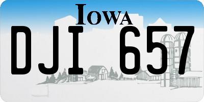 IA license plate DJI657