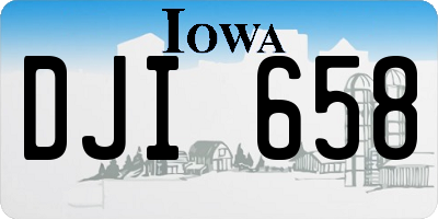 IA license plate DJI658