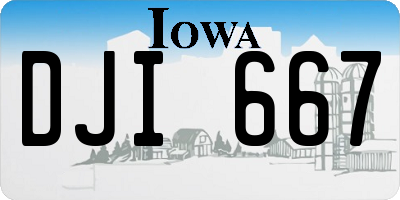 IA license plate DJI667