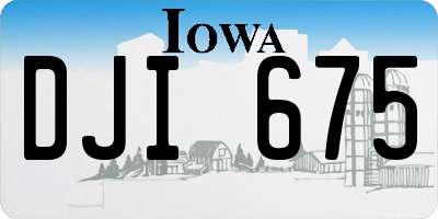 IA license plate DJI675