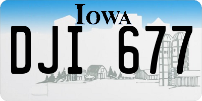 IA license plate DJI677