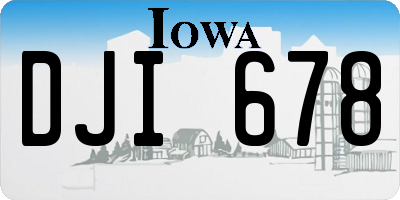 IA license plate DJI678