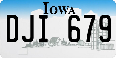 IA license plate DJI679