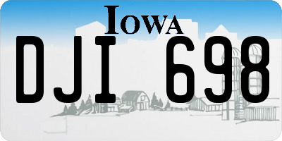 IA license plate DJI698