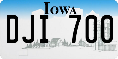 IA license plate DJI700
