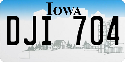 IA license plate DJI704