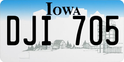 IA license plate DJI705