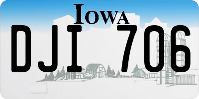 IA license plate DJI706
