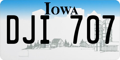 IA license plate DJI707