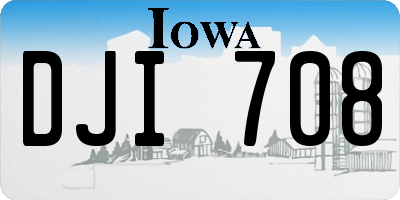 IA license plate DJI708