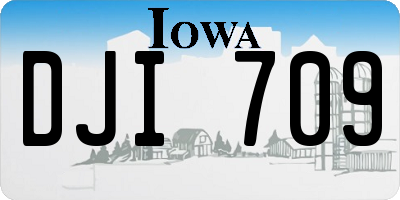 IA license plate DJI709
