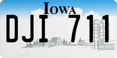 IA license plate DJI711