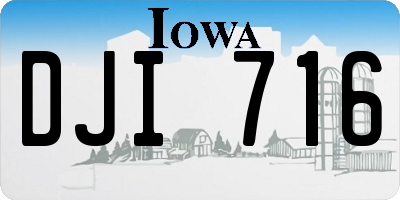 IA license plate DJI716
