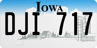 IA license plate DJI717