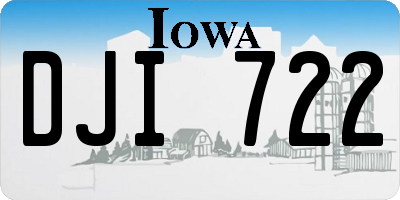 IA license plate DJI722