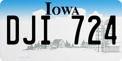 IA license plate DJI724