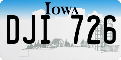 IA license plate DJI726