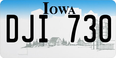 IA license plate DJI730