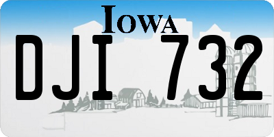 IA license plate DJI732