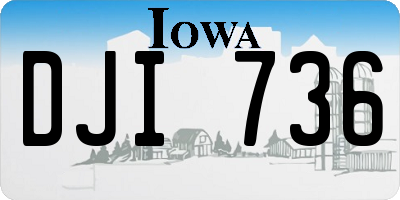 IA license plate DJI736