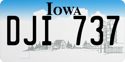 IA license plate DJI737