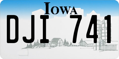 IA license plate DJI741