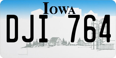 IA license plate DJI764