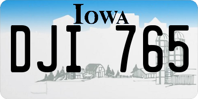 IA license plate DJI765