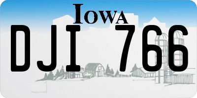 IA license plate DJI766