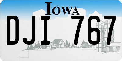 IA license plate DJI767
