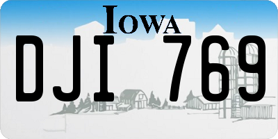 IA license plate DJI769
