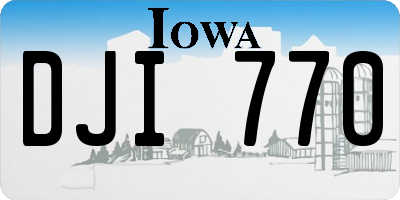 IA license plate DJI770