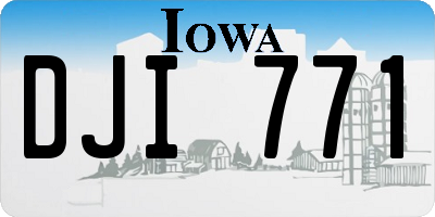 IA license plate DJI771