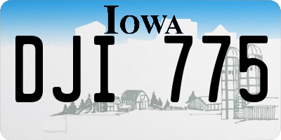 IA license plate DJI775