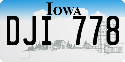 IA license plate DJI778