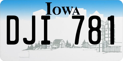 IA license plate DJI781
