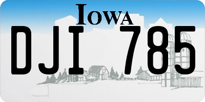 IA license plate DJI785