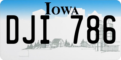 IA license plate DJI786