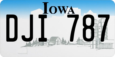 IA license plate DJI787