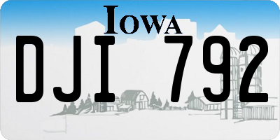 IA license plate DJI792