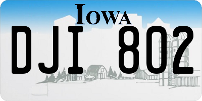 IA license plate DJI802