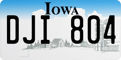 IA license plate DJI804