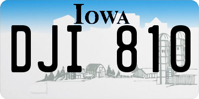 IA license plate DJI810