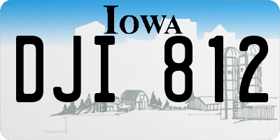 IA license plate DJI812