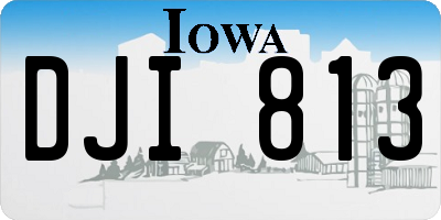 IA license plate DJI813