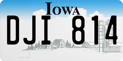 IA license plate DJI814