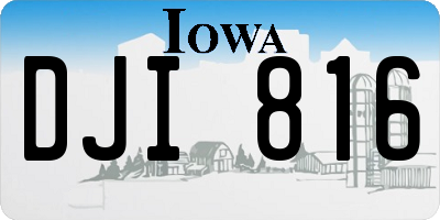 IA license plate DJI816