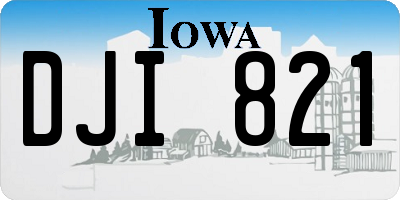 IA license plate DJI821