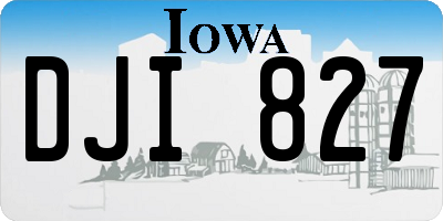 IA license plate DJI827